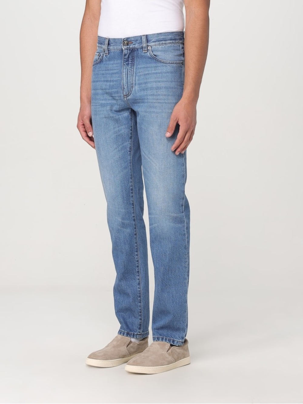 Zenga Sport Straight Leg Jeans size 32x32 light medium wash luxury designer
